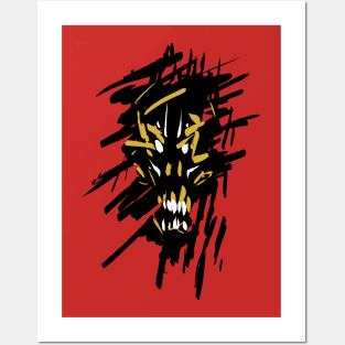 devil face Posters and Art